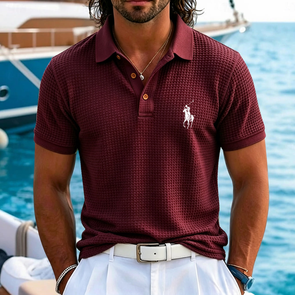 Men's Golf Shirt Golf Polos Shirts Casual Work Lapel Short