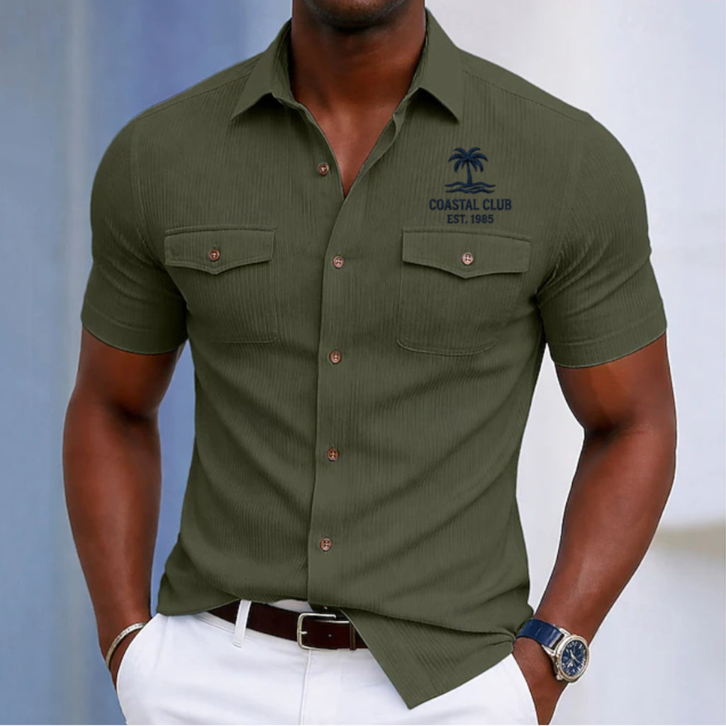 Men's Shirt Casual Shirt Corduroy Shirt Button Up Shirt