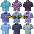 🔥Last Day 49% OFF Mens Golf Polo Shirts Short Sleeve Moisture Wicking Dry Fit Performance Casual Funny Golf Polo Shirts for Men