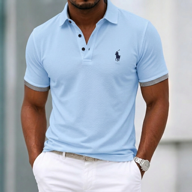 Men's Polo Shirts Casual Vacation Lapel Short Sleeve Modern Comfortable Plain