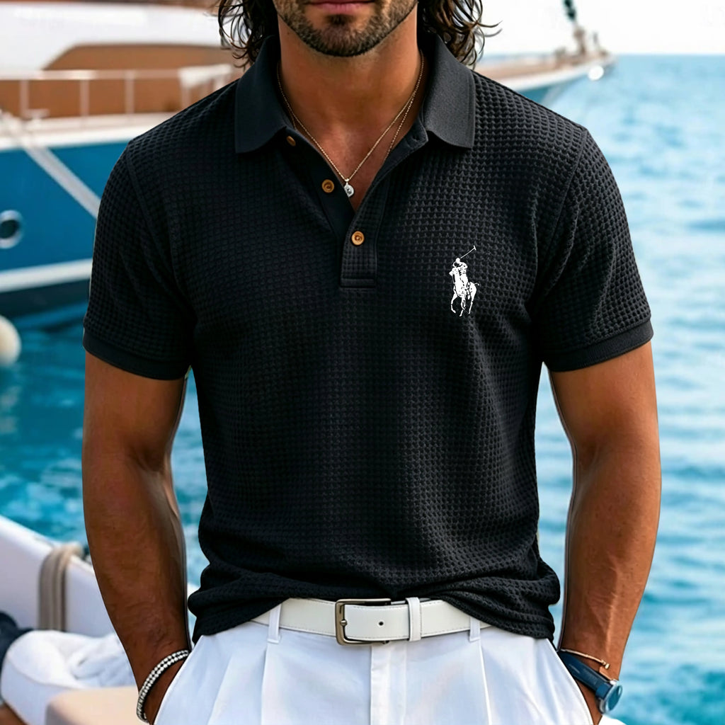 Men's Golf Shirt Golf Polos Shirts Casual Work Lapel Short