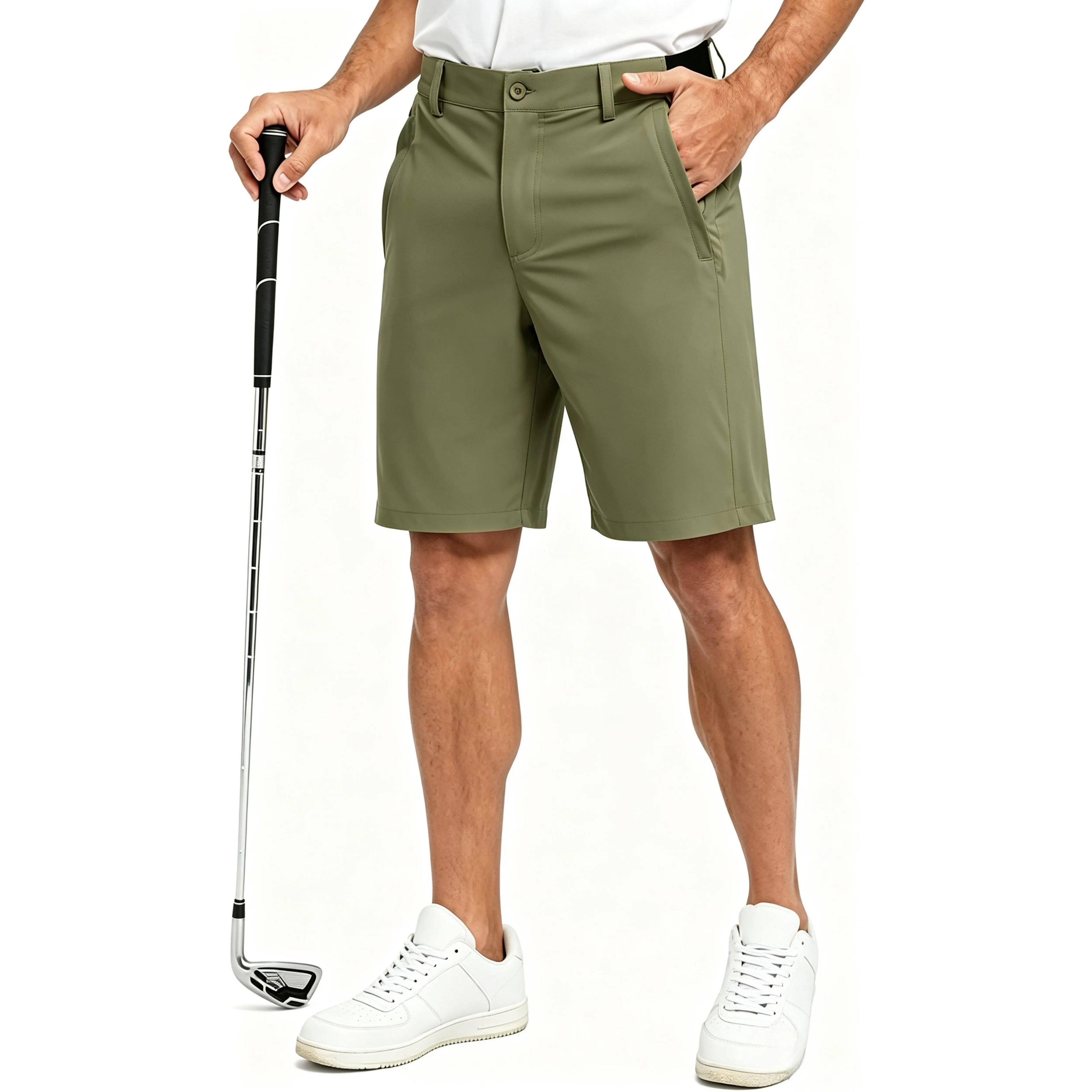 Men's Golf Work Shorts Stretch Waistband Dry Fit