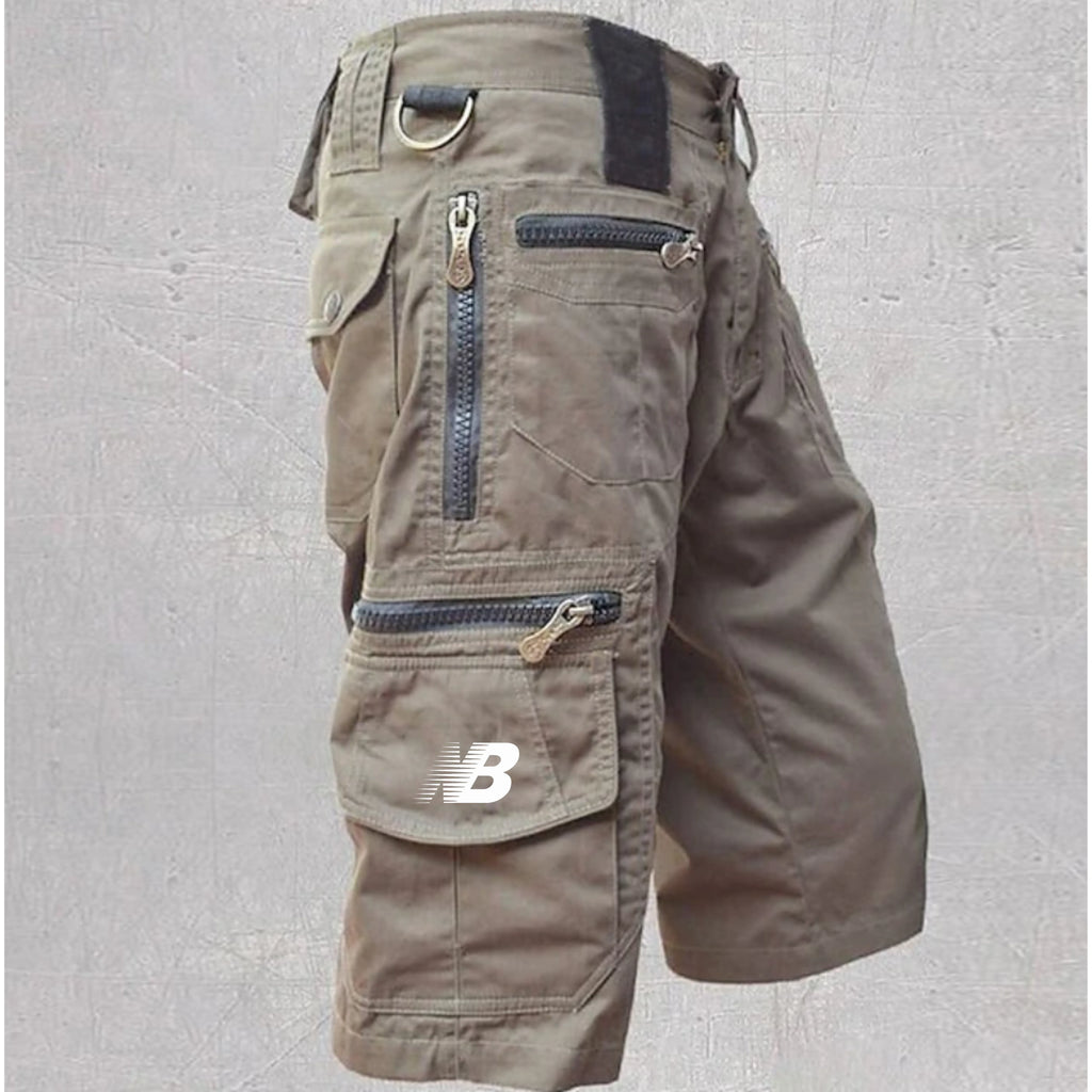 Men's work trousers  zip pockets multiple pockets  solid colour outdoor