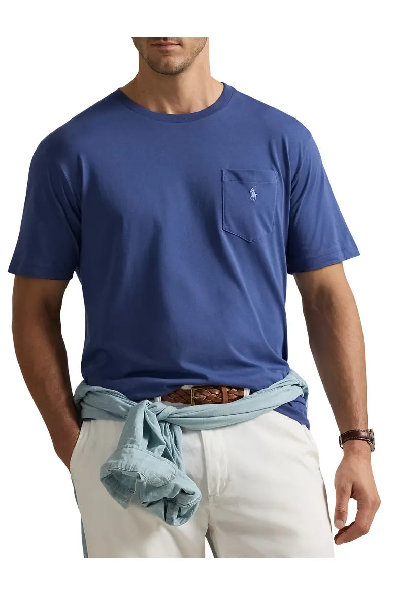 Big & Tall Classic Fit Jersey Crewneck Pocket Tee