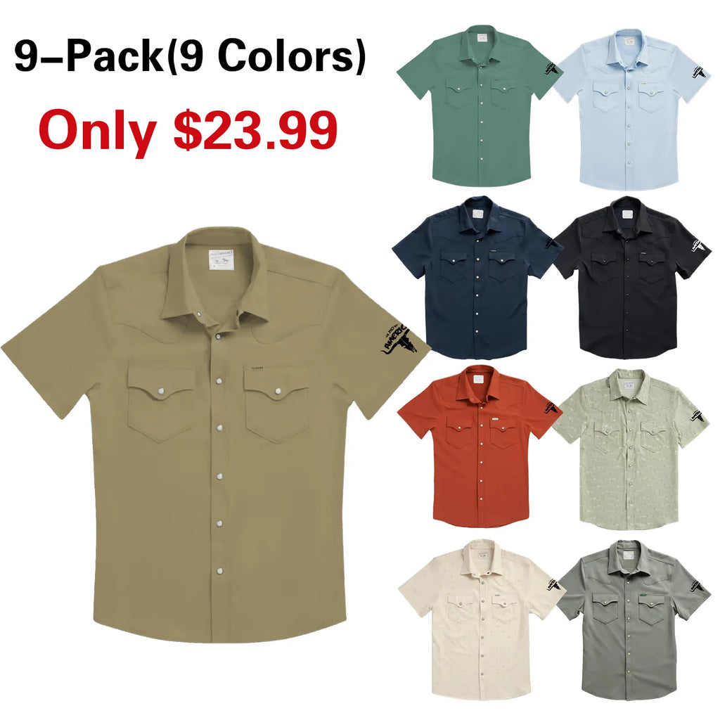 Men's Performance Western Short Sleeve Pearl Snap