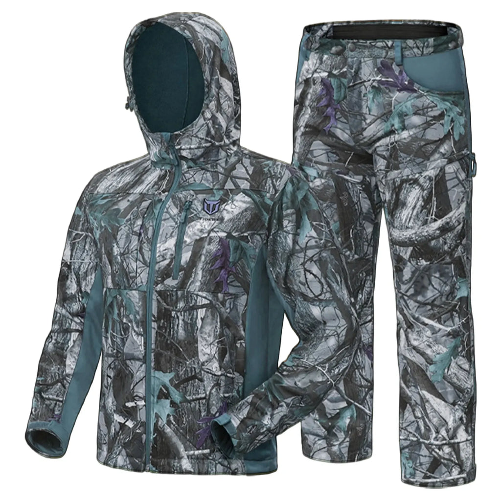 Men's Hunting Clothes,Silent Water Resistant Camo Hunting Suits