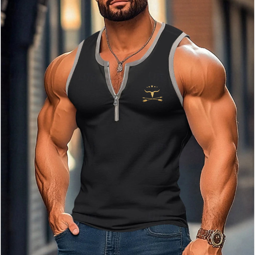 Men's T Shirt Henley Shirt Tee Top Short Sleeve Color Block