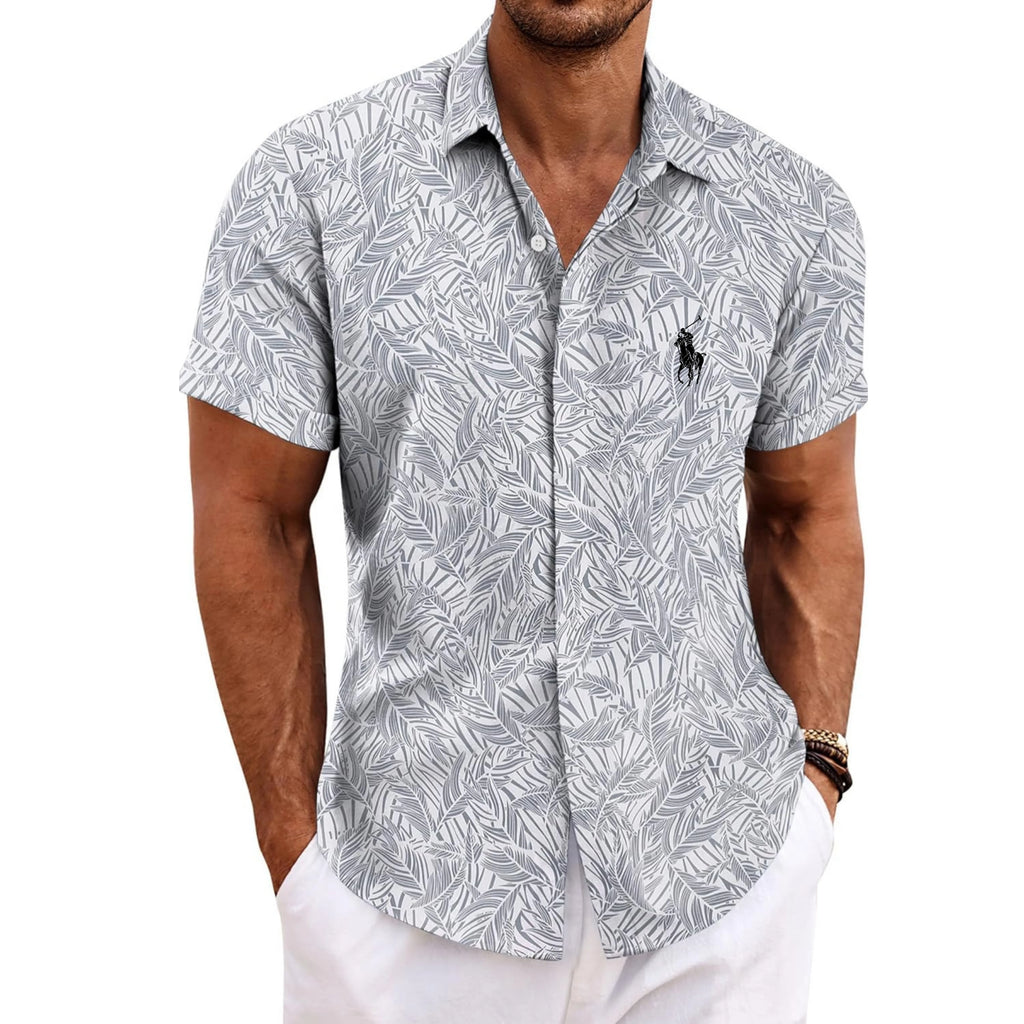 COOFANDY Men's Linen Shirts Short Sleeve Casual Shirts