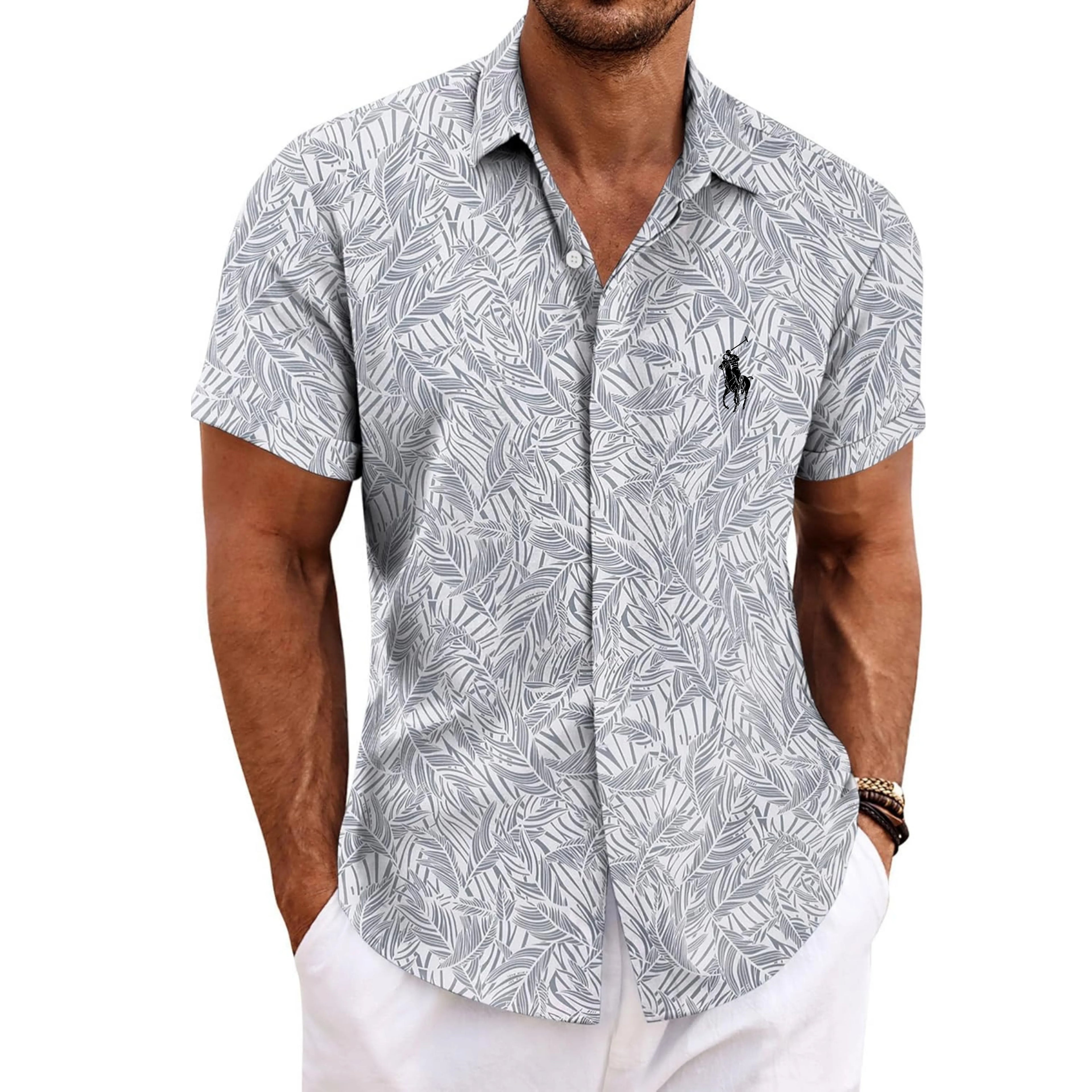 COOFANDY Men's Linen Shirts Short Sleeve Casual Shirts