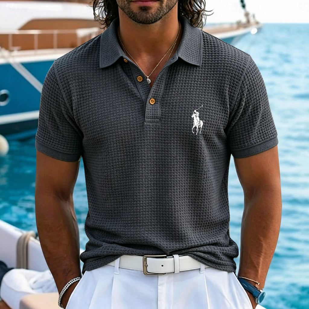 Men's Golf Shirt Golf Polos Shirts Casual Work Lapel Short