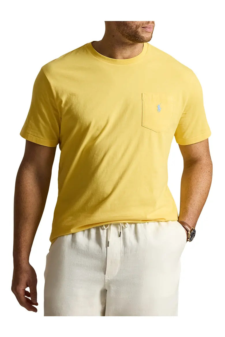 Big & Tall Classic Fit Jersey Crewneck Pocket Tee
