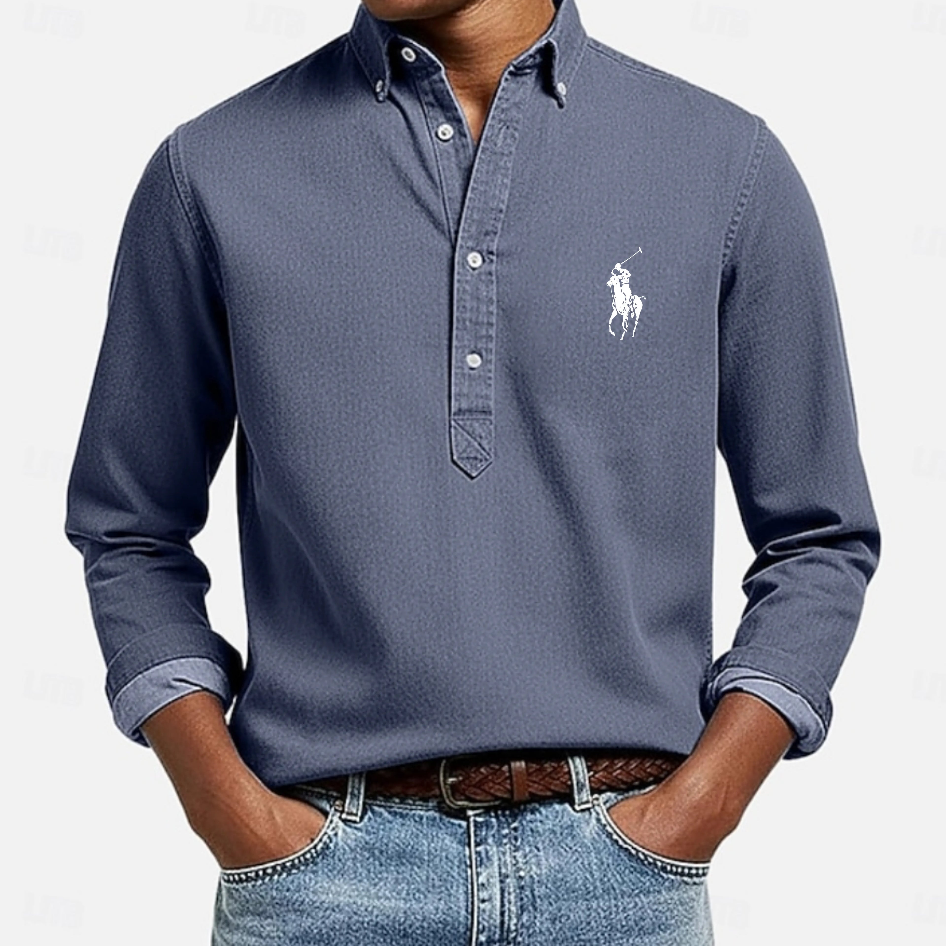Men's Shirt Popover Shirt Button Down Shirt Casual Shirt