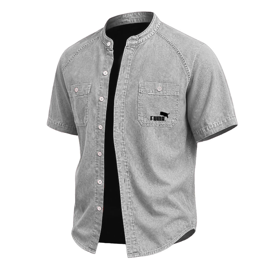 SoftFadeTM Men Shirt Casual Shirt Button Up Shirt Cotton Acid Wash Shirt