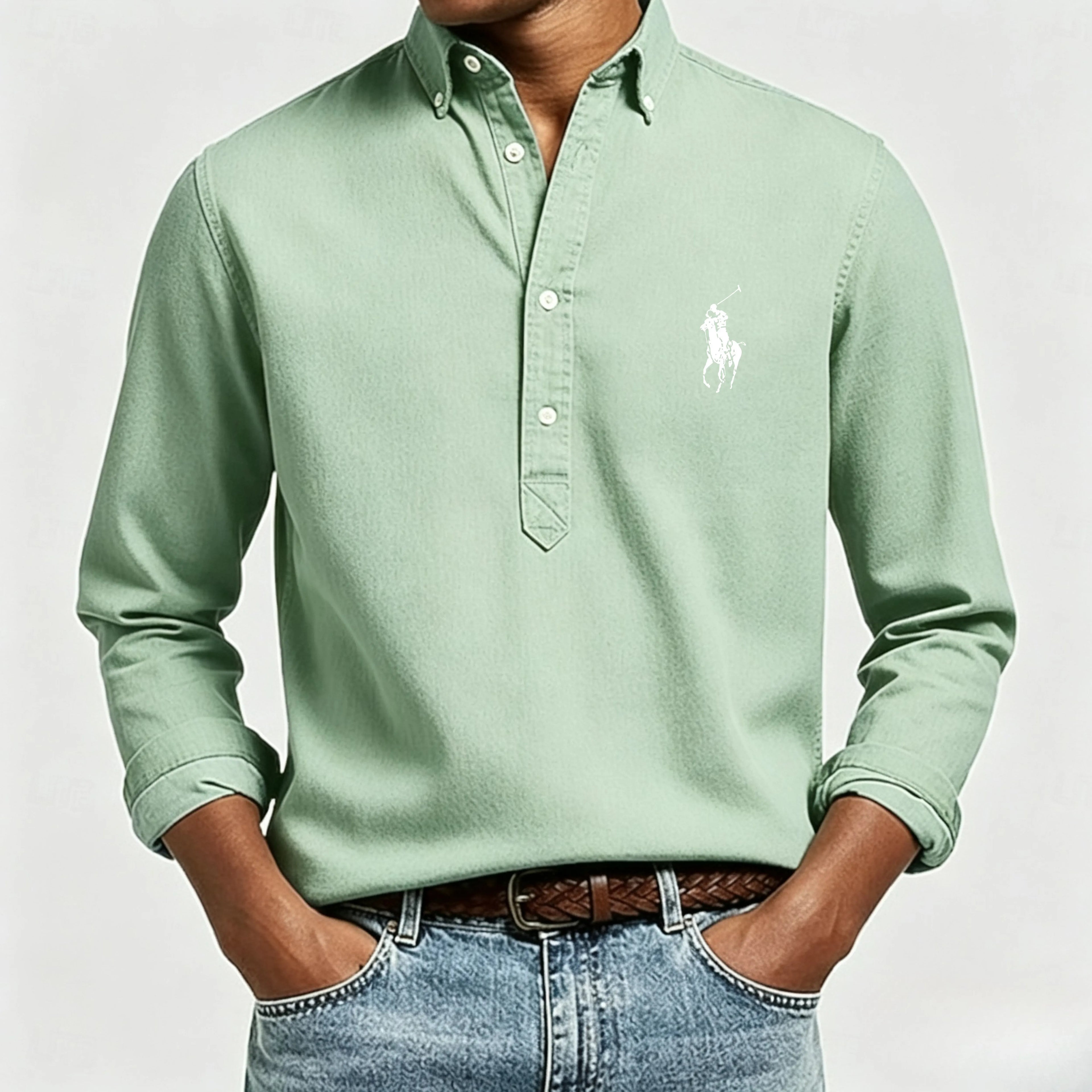 Men's Shirt Popover Shirt Button Down Shirt Casual Shirt