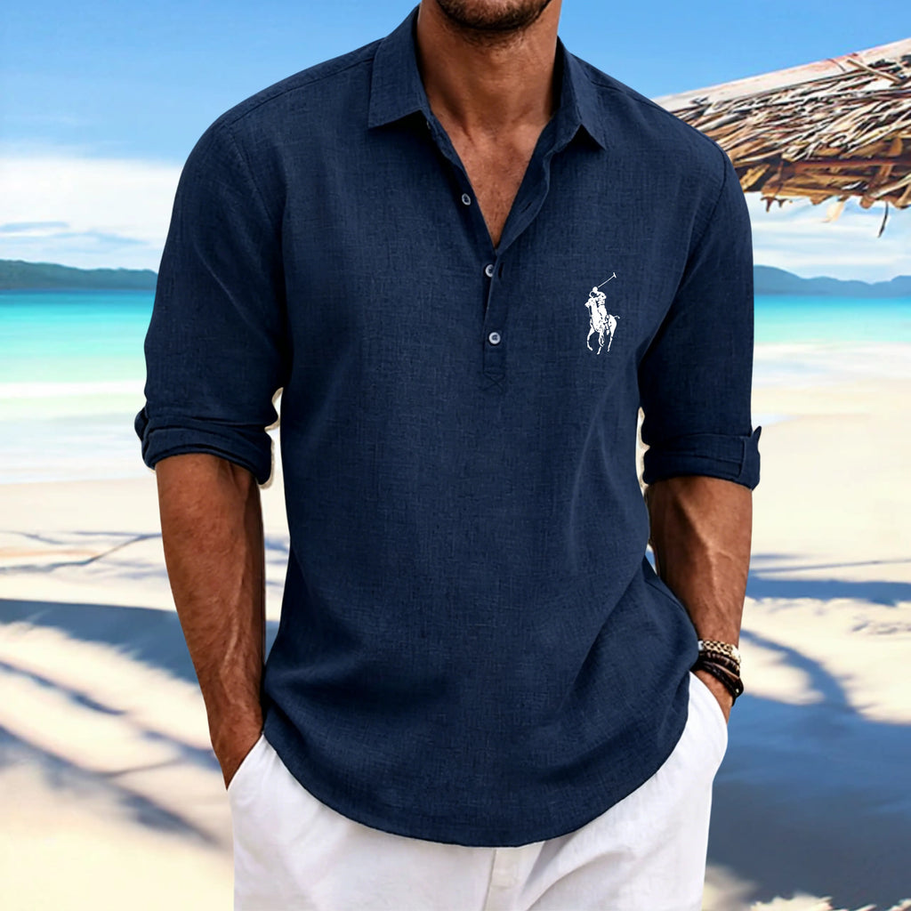 Men's Shirt Linen Shirt Summer Shirt Beach Wear Plain