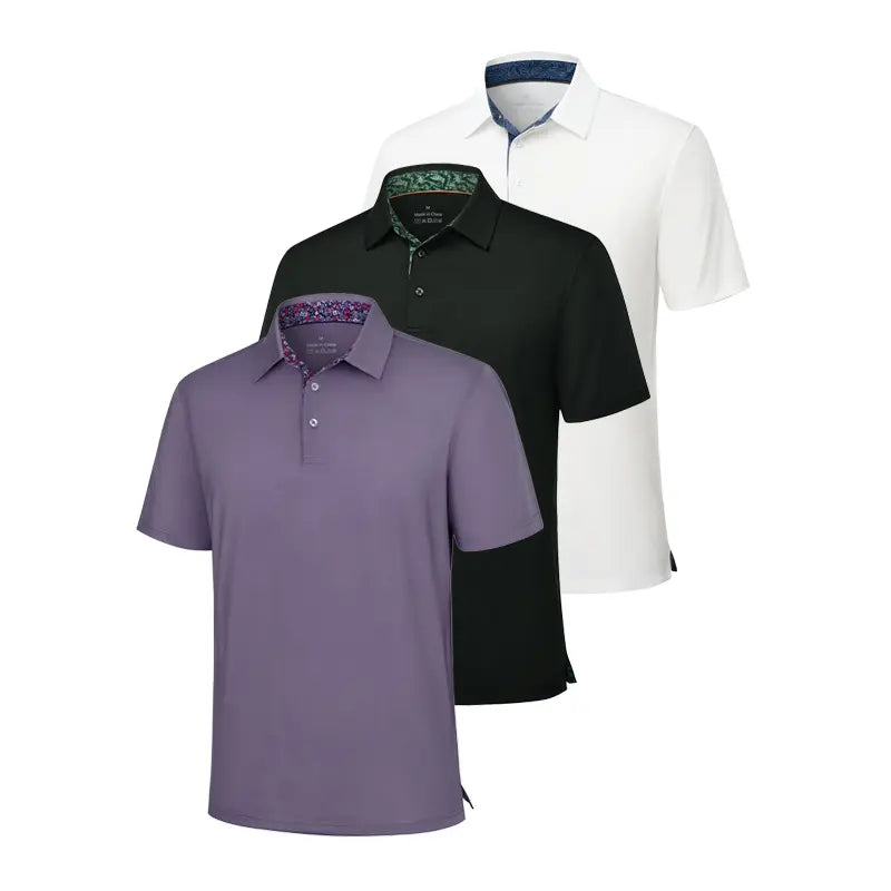 6-Pack Men's Polo Shirts – Soft Breathable Cotton, Comfortable Short Sleeve Casual Fit, Classic Collared Polo Shirts for Work, Golf, Travel & Everyday Wear