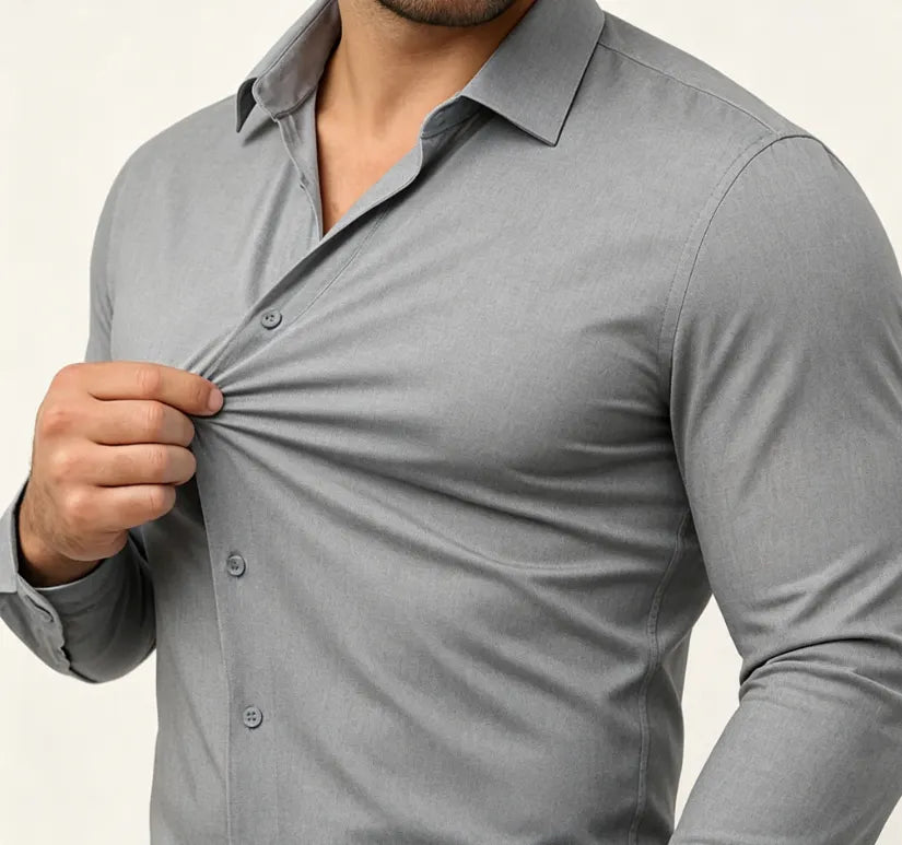 8-Pack Alimens&Gentle Men's Stretch Dress Shirts Short Sleeve Slim Fit Business Casual Button Down Shirts Muscle Fit Men's Dress Shirts Shortsleeve Menswear gifts for dad Top Plain