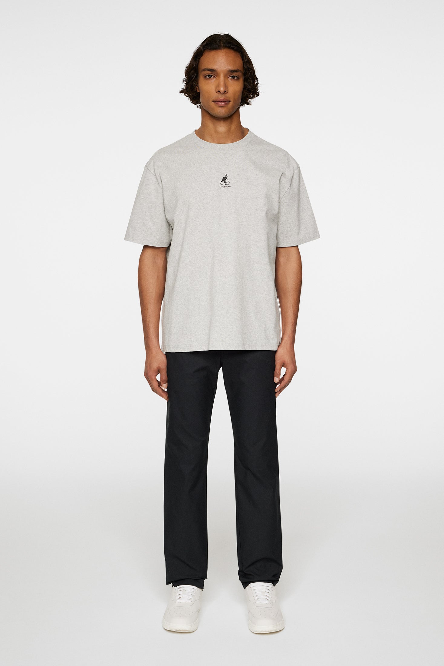 J.LINDEBERG DAVIE T-SHIRT LIGHT GREY MELANGE