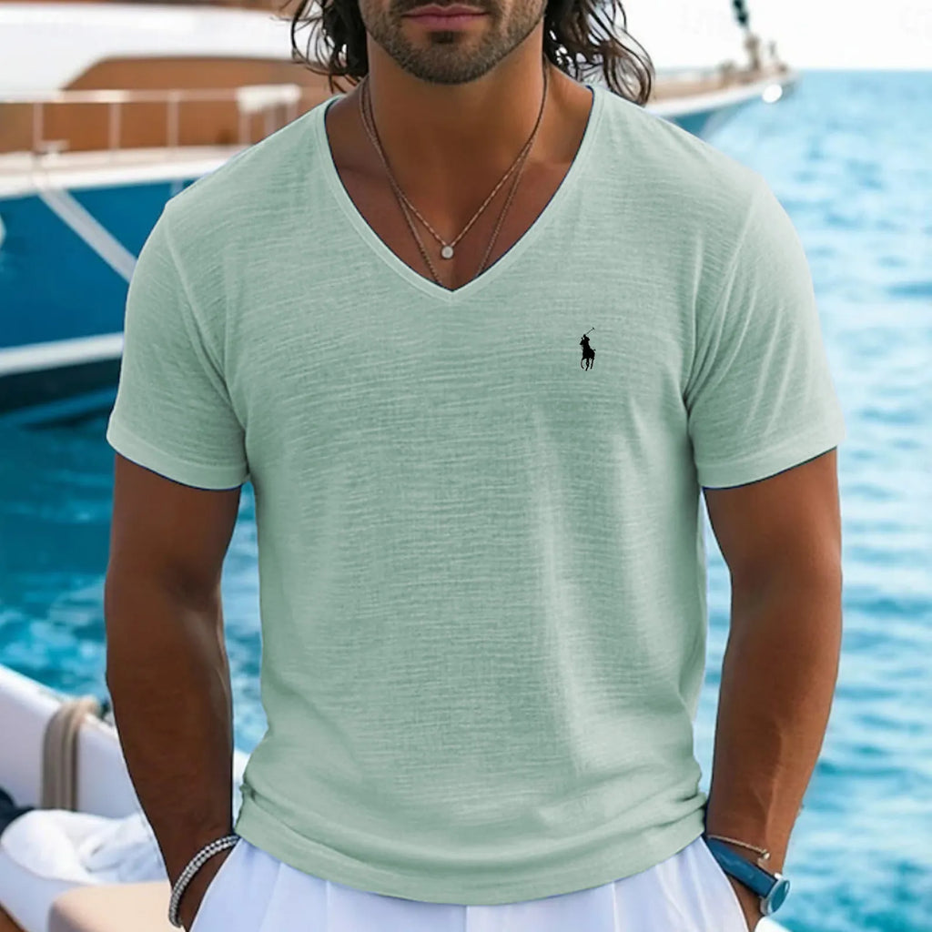 Men's T Shirt Short Sleeve Shirt Tee Top Linen
