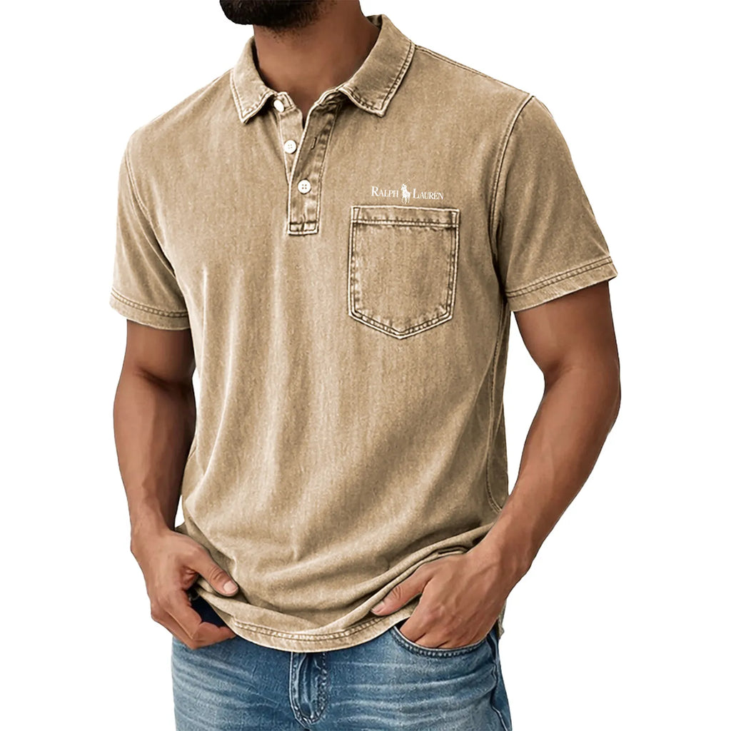 Men's Shirt Casual Shirt Denim Shirt Cotton Acid Wash Shirt