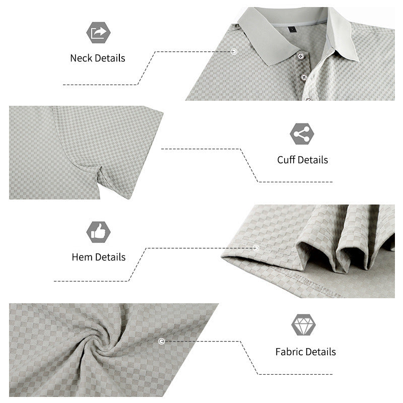 Men's Textured Fashion Polo Shirt