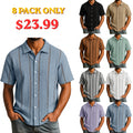 Men Shirt Texture Casual Shirt Button Up Shirt Jacquard Shirt