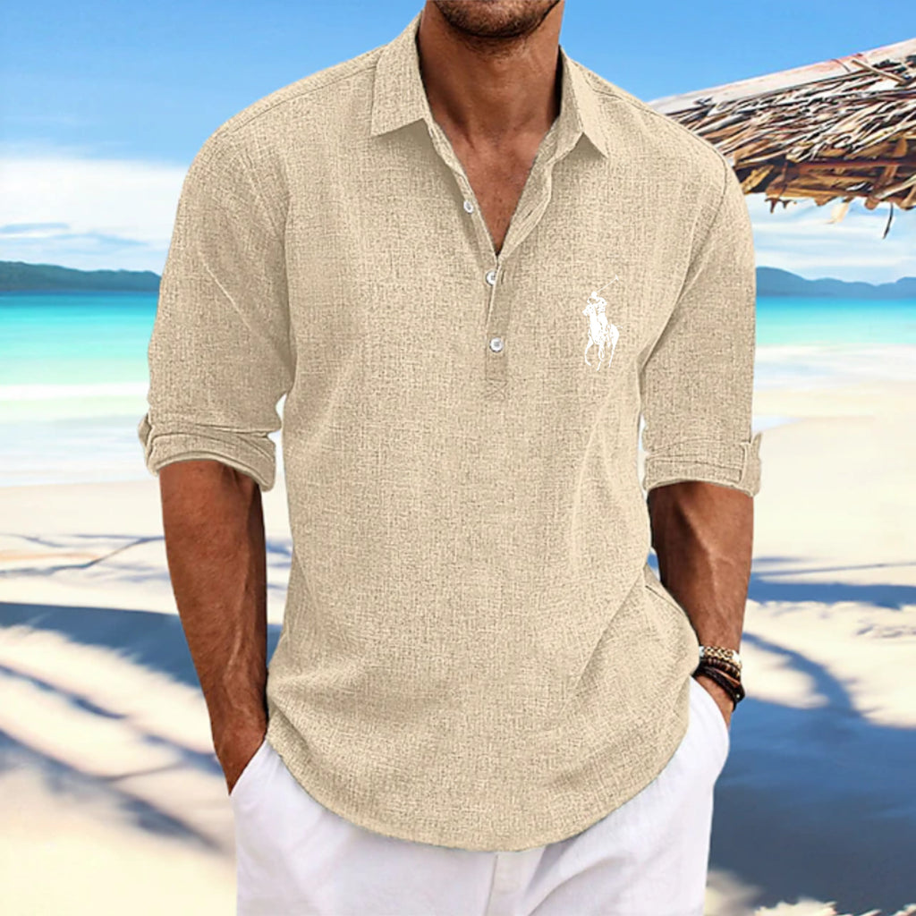 Men's Shirt Linen Shirt Summer Shirt Beach Wear Plain