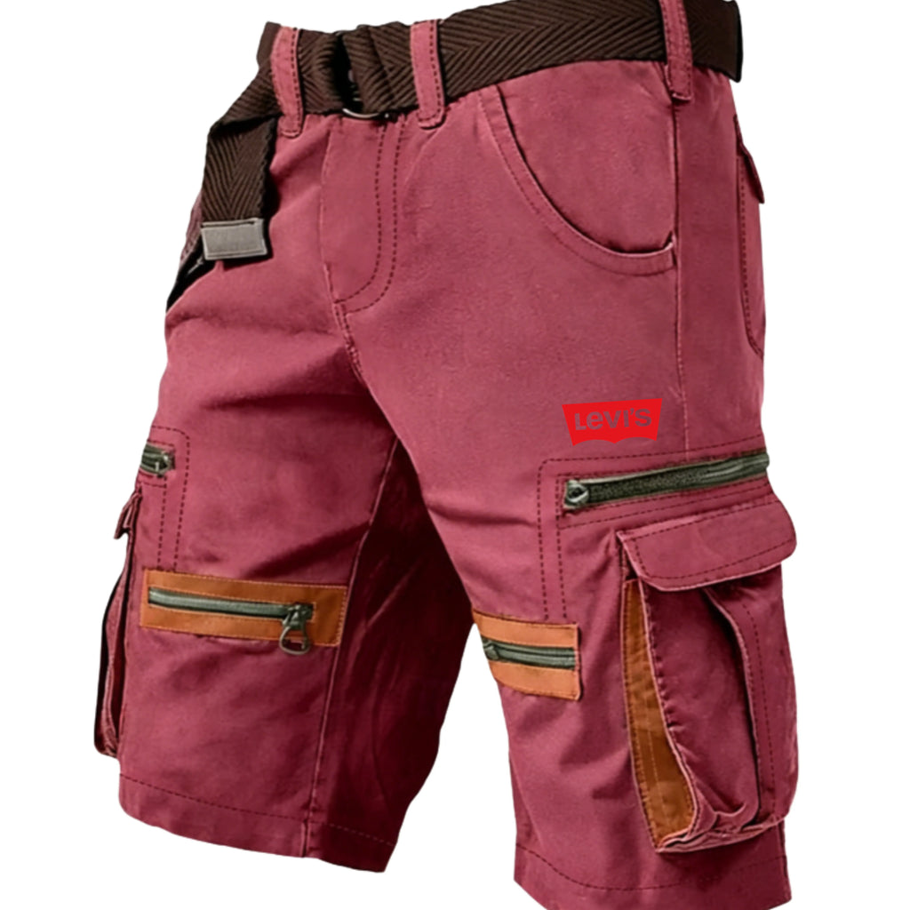 Men's Cargo Shorts Shorts Casual Shorts Multi Pocket Straight Leg  Zipper Pocket Plain
