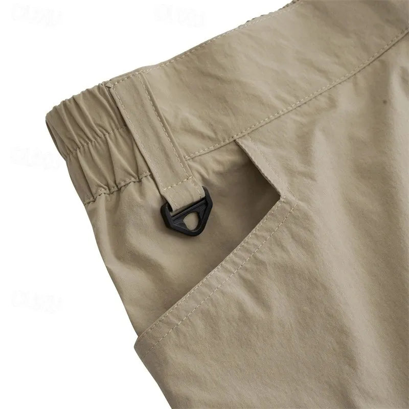 Men's Tactical Shorts, Work Shorts, Zippered Pockets, Solid Colour, Waterproof and Breathable