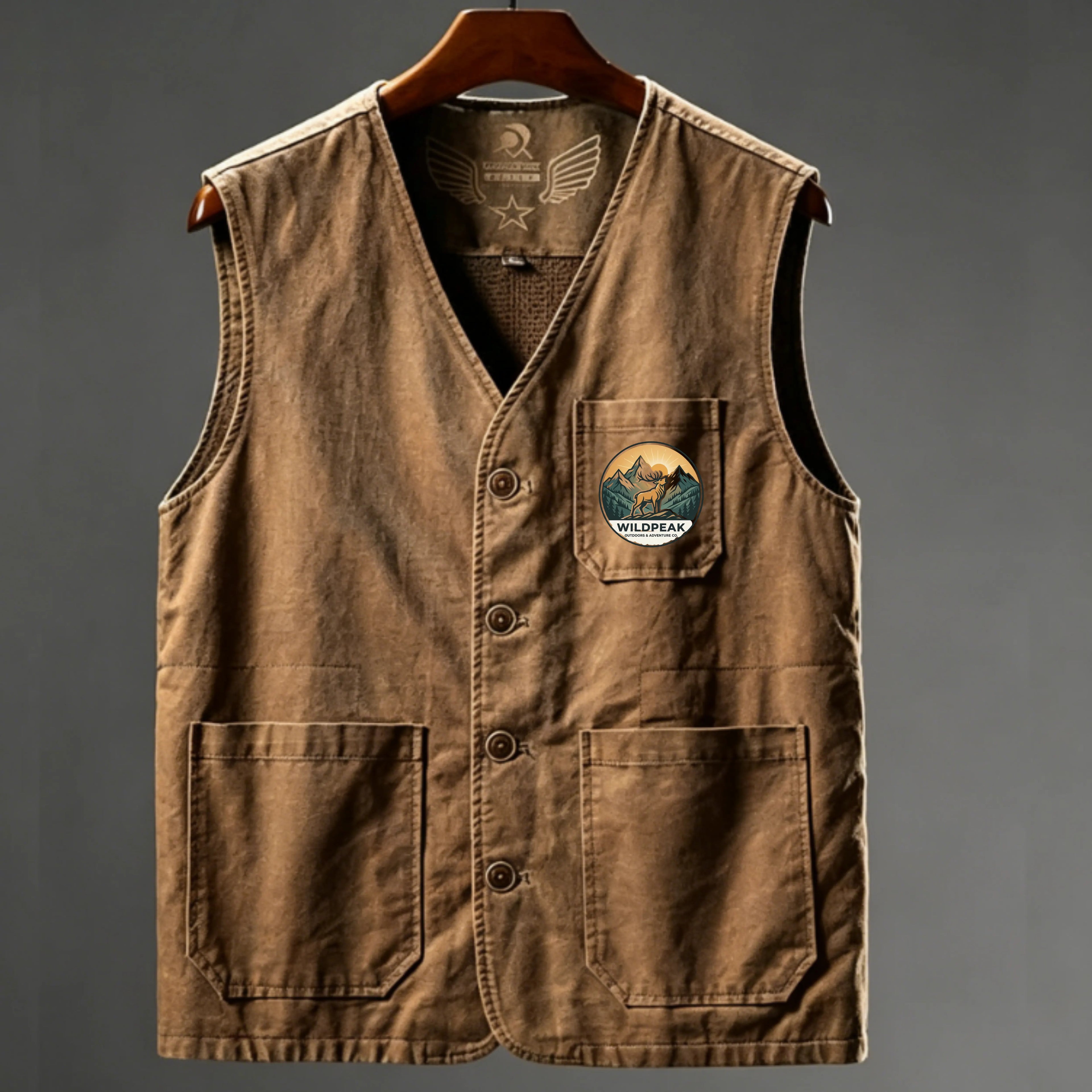 Men's Hiking Vest Summer Spring Outdoor Quick Dry Multi Pockets Lightweight Wear