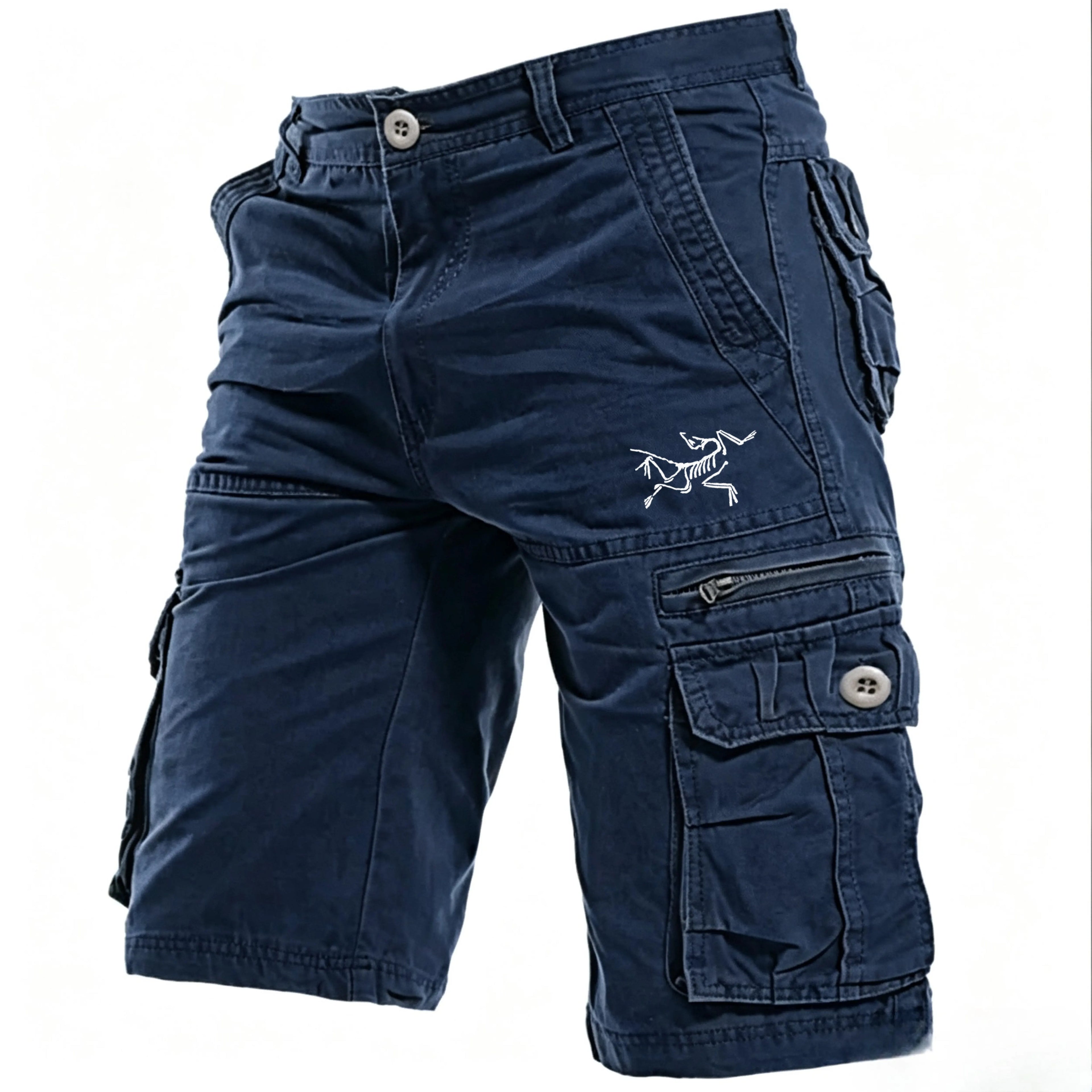Men's Cargo Shorts Hiking Shorts Zipper Pocket Flap Pocket Plain