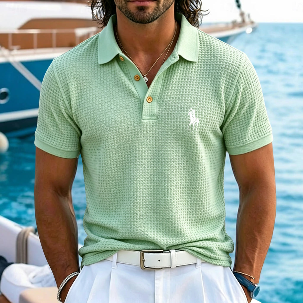 Men's Golf Shirt Golf Polos Shirts Casual Work Lapel Short