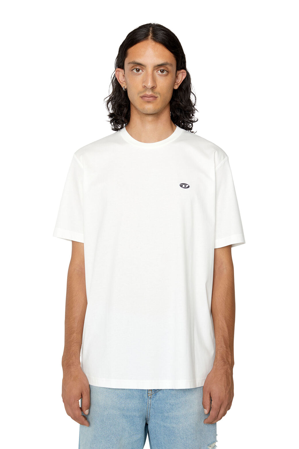 T-Just-Doval-Pj T-shirt with oval D patch White