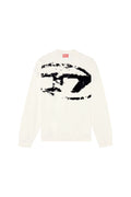 S-Boxt-N5 Sweatshirt with distressed flocked logo Off White/Blue