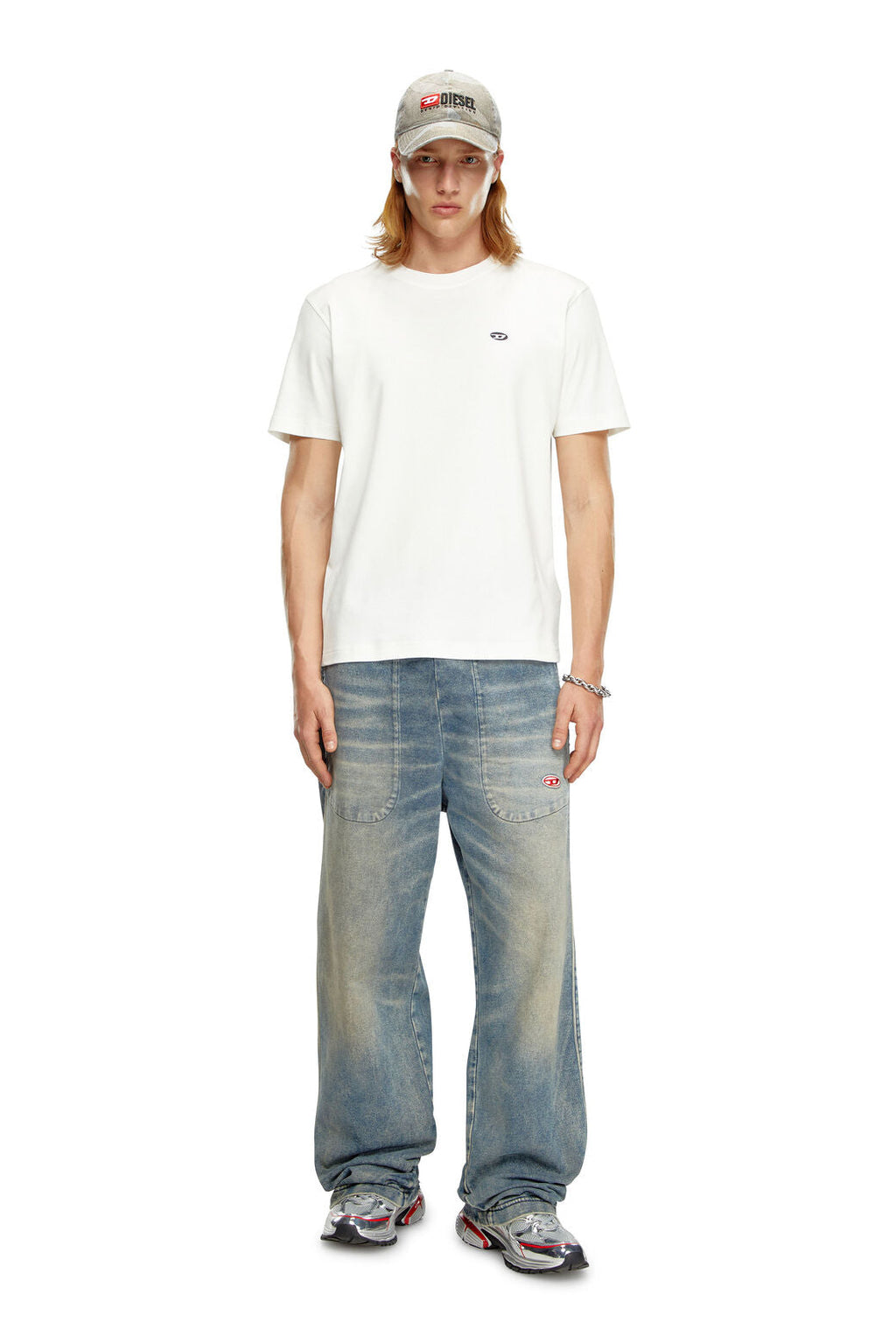 T-ADJUST DOVAL PJ T-shirt with Oval D patch White