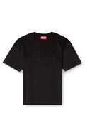 T-Adjust-Bigoval T-shirt with embossed Oval D Black