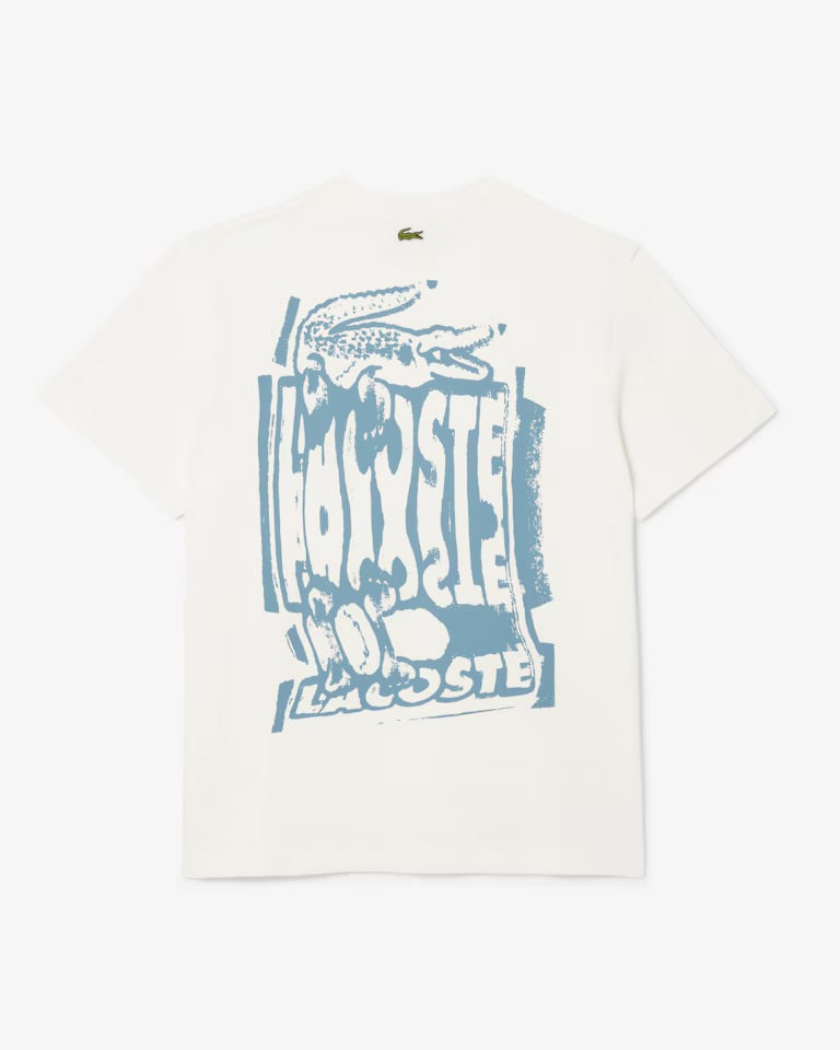 Lacoste Men's Graphic Print short set White/blue