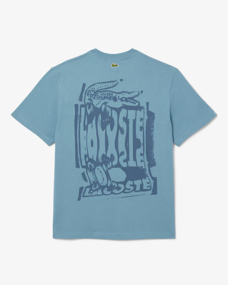 Lacoste Men's Graphic Print short set Blue