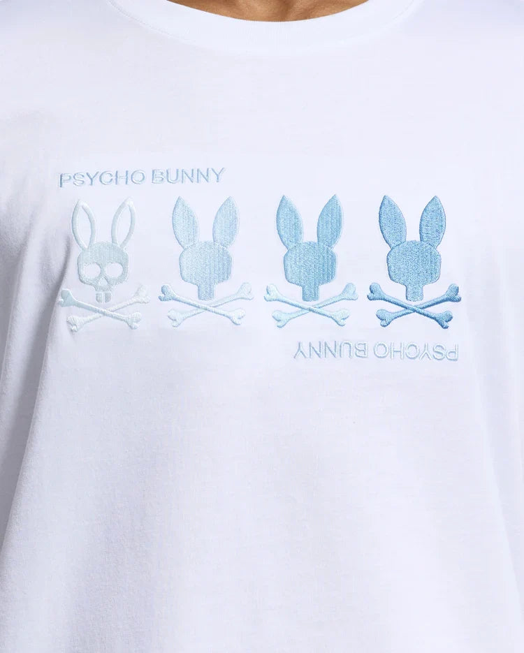 Psycho Bunny Oceania Embroidered Graphic T-Shirt – White
