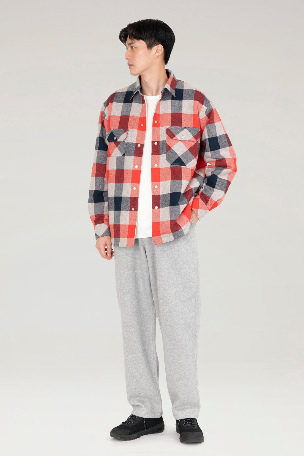 Ranch Check Shirt in Pure Cotton Red Check