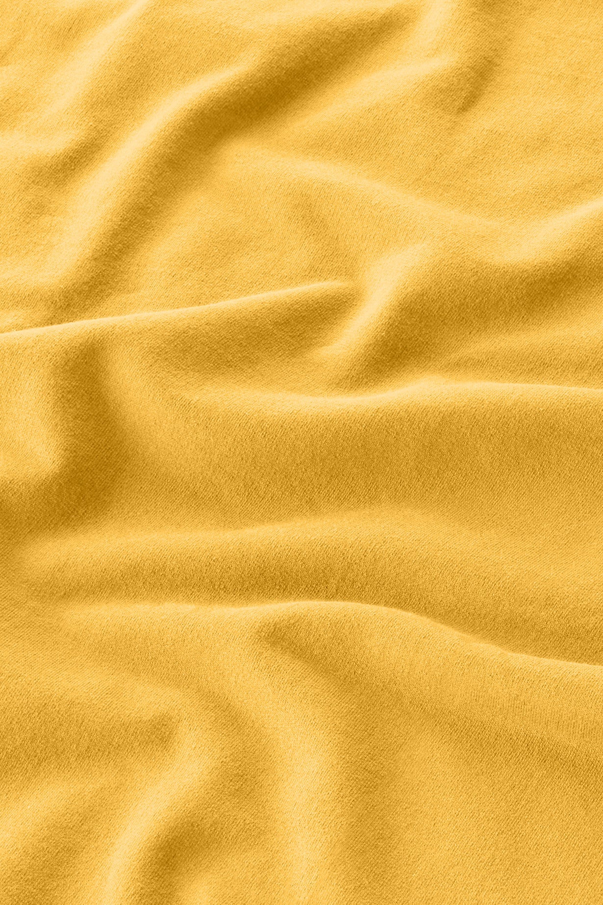 Crewneck In Pure Cotton Fleece With Zip Pocket Fire Yellow