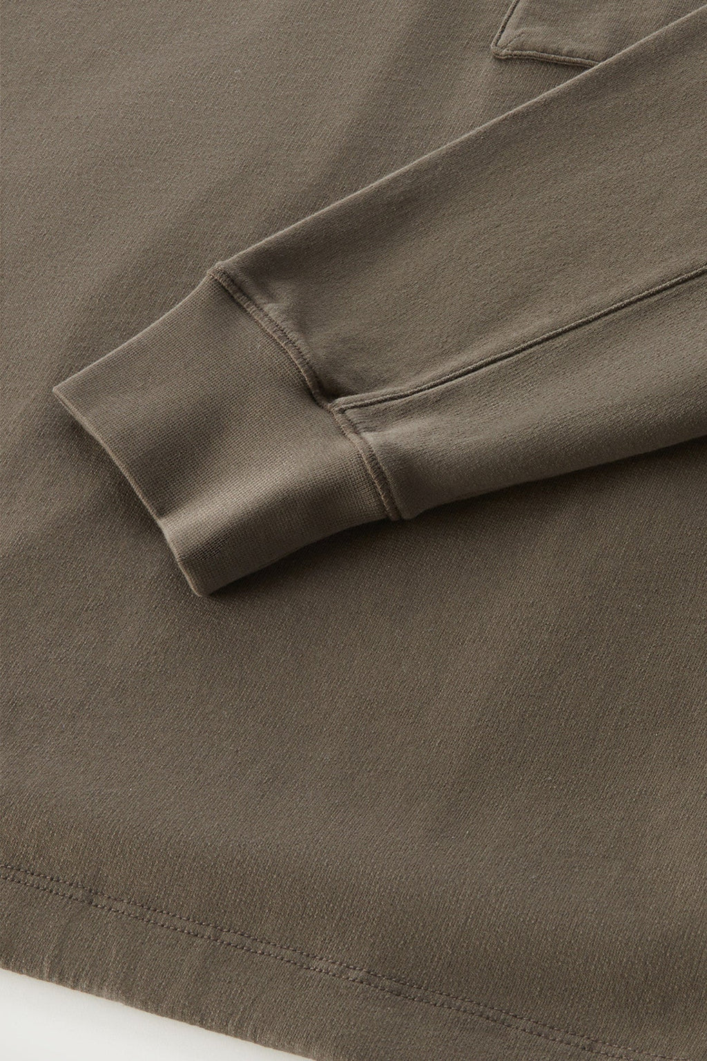Crewneck In Pure Cotton Fleece With Zip Pocket Dark Green