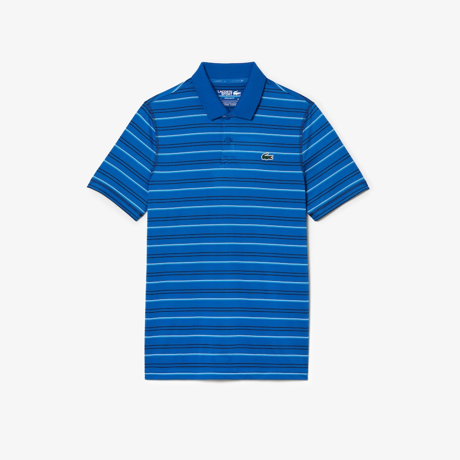 Men’s Golf Recycled Polyester Stripe Polo Kingdom/navy Blue