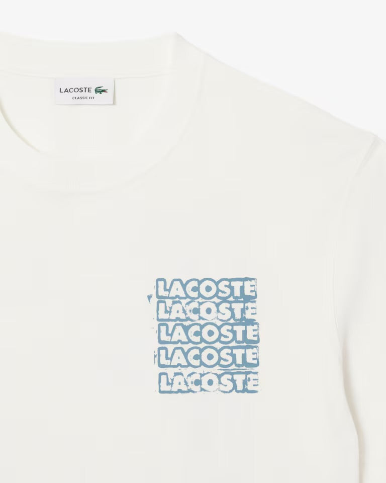 Lacoste Men's Graphic Print short set White/blue