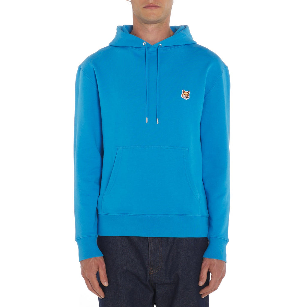 Men's Fox Head Patch Regular Hoodie Enamel Blue