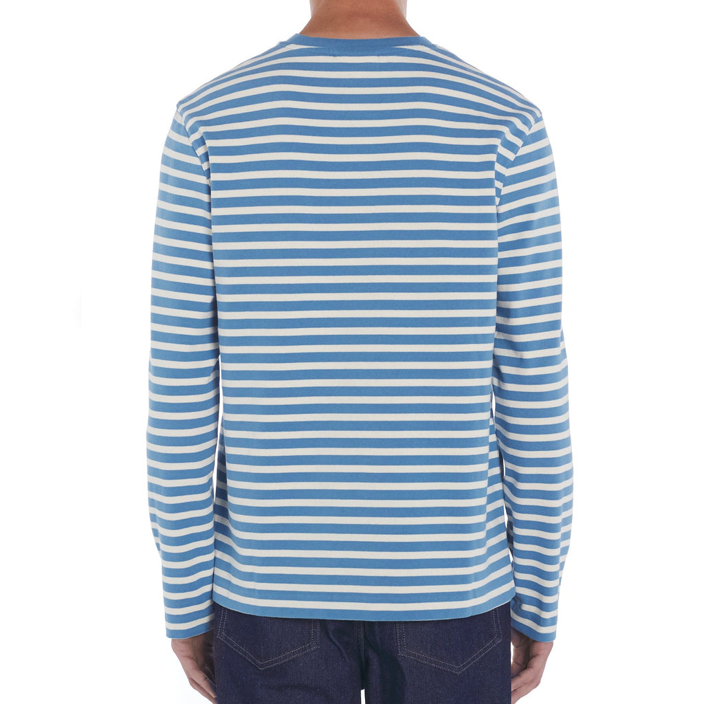 Fox Head Patch Regular Marin Tee Shirt Drifter Blue Stripes