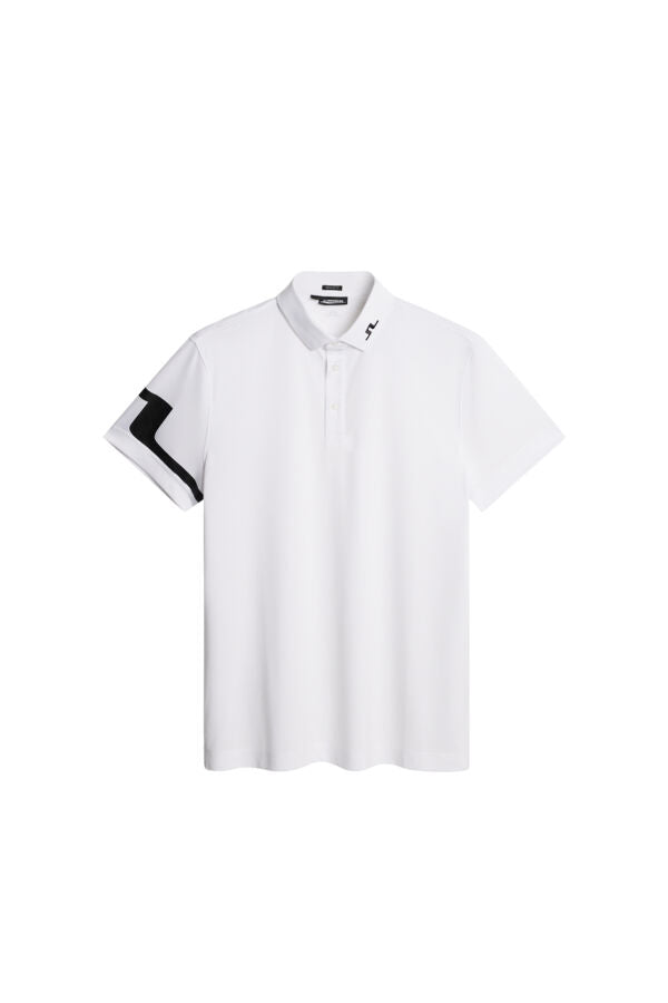 J.LINDEBERG HEATH GOLF POLO WHITE