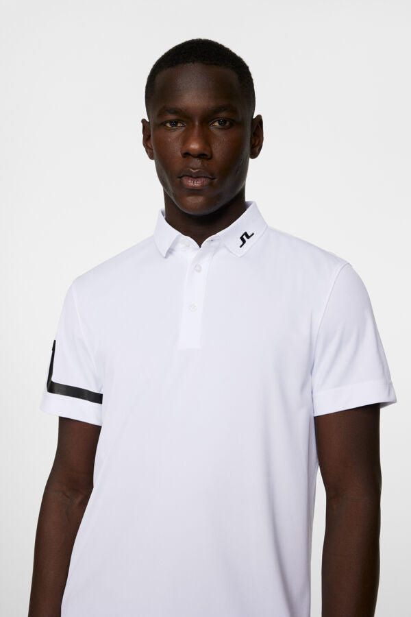 J.LINDEBERG HEATH GOLF POLO WHITE