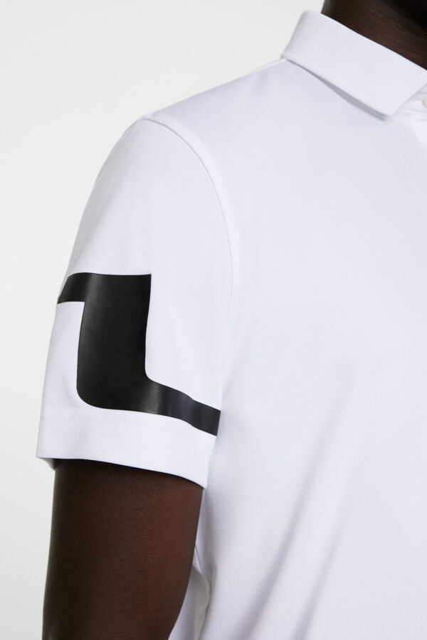 J.LINDEBERG HEATH GOLF POLO WHITE