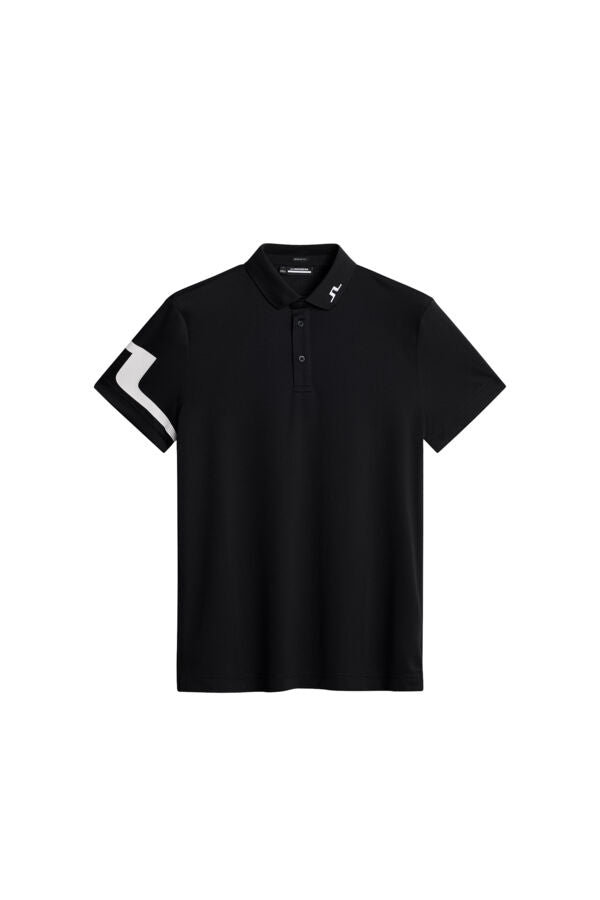 J.LINDEBERG HEATH GOLF POLO BLACK